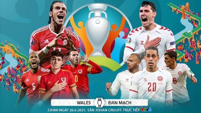 Link xem trực tiếp trận Đan Mạch-Xứ Wales - 23h00 26/6 EURO 2021: Link VTV full HD cực nét