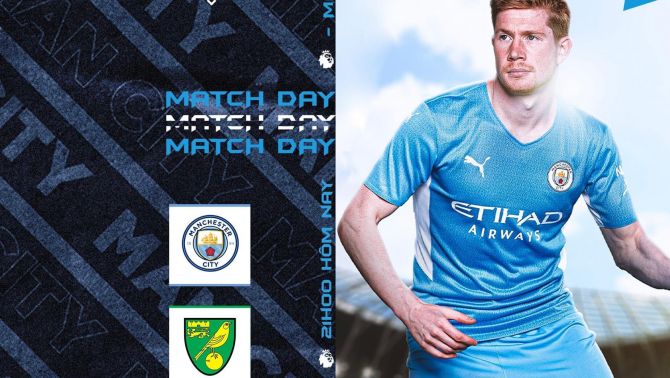 Trực tiếp bóng đá Man City vs Norwich - Vòng 2 Ngoại hạng Anh 2021/2022: Link xem trực tiếp Full HD