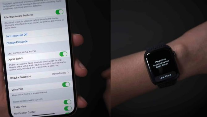 Cập nhật iOS 15.1 beta 2 người dùng iPhone 13 đã có thể mở khóa iPhone bằng Apple Watch