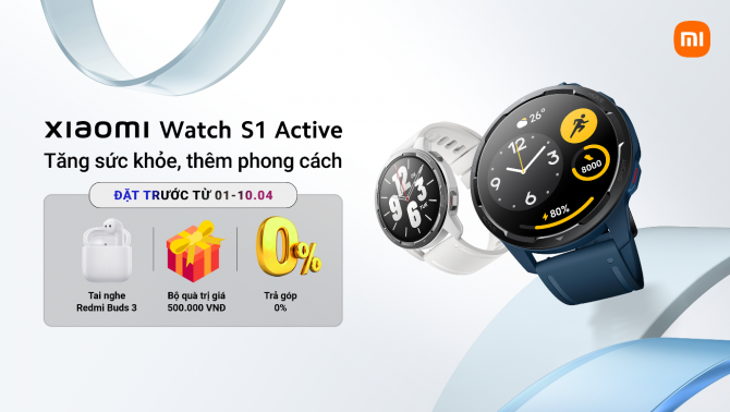 Xiaomi Watch S1 Active chính thức mở bán tại thị trường Việt Nam