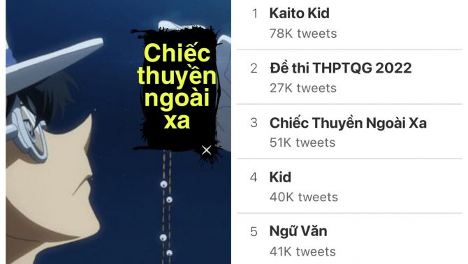 Tại sao Kaito Kid trở thành hiện tượng mạng xã hội sau buổi thi môn Văn THPT Quốc Gia?