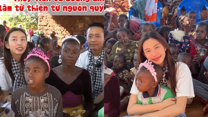 Số tiền HH Thùy Tiên tự bỏ ra để đi từ thiện ở châu Phi chỉ sau 6 tháng đăng quang