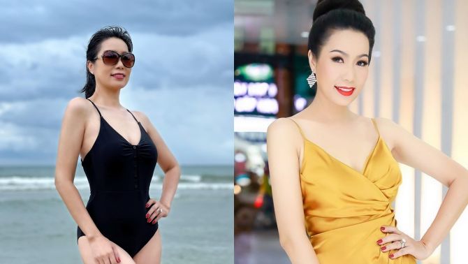 NSƯT Trịnh Kim Chi hiếm hoi khoe ảnh bikini ở tuổi 51