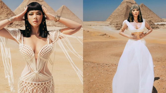 Lý Nhã Kỳ 'rửa mắt' khán giả khi diện đồ phong cách Ai Cập