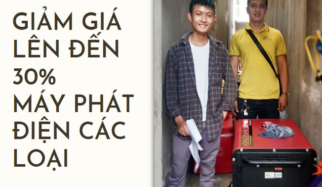 Giảm giá cực sốc máy phát điện các loại tại Hải Minh