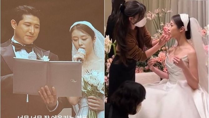 Trọn vẹn hình ảnh trong hôn lễ ‘cổ tích’ của Jiyeon (T-ara) và cầu thủ bóng chày Hwang Jae Gyun