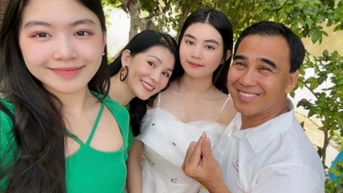 Bà xã Quyền Linh có phản ứng bất ngờ khi con gái được khen xinh đẹp hơn Top 3 Hoa hậu Việt Nam