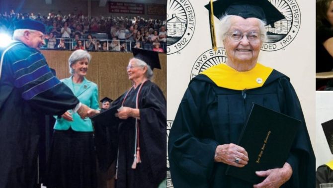 CĐM ngỡ ngàng trước cự bà lấy bằng thạc sỹ năm 98 tuổi, câu chuyện phía sau gây xúc động mạnh