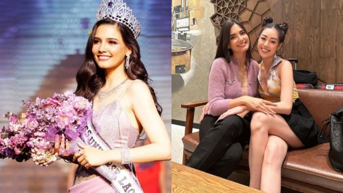 Chụp ảnh với 'Hoa hậu đẹp nhất lịch sử Lào', Khánh Vân hé lộ mối quan hệ thân thiết sau 1 cuộc thi