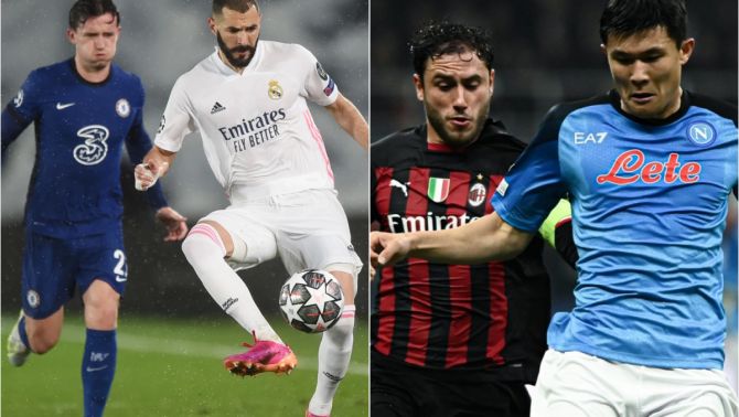 Lịch thi đấu bóng đá Champions League hôm nay: Chelsea mơ 'lật kèo' Real; Kịch tính Napoli - Milan