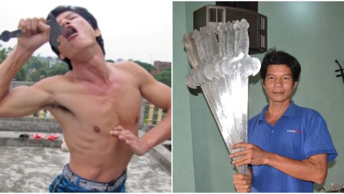 Cuộc sống của người đàn ông ‘dị’ nhất Việt Nam, nuốt 15 thanh kiếm dài 60cm cùng 1 lúc giờ ra sao?