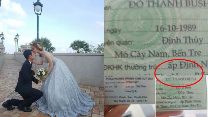  Danh tính cặp vợ chồng có tên độc lạ nhất Việt Nam: Tên vợ đọc muốn đứt hơi, tên chồng mới khó tin 