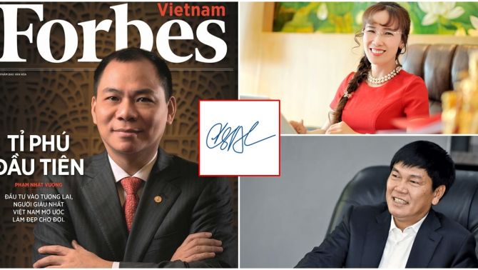 Bật mí chữ ký của các tỷ phú giàu nhất Việt Nam, bất ngờ chữ ký của tỷ phú đô la Phạm Nhật Vượng