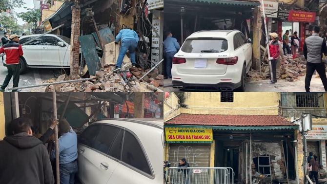 Nữ ‘quái xế’ lái Mercedes tông đổ tường nhà cổ phố Hàng Bạc: Xe tiền tỷ, nhà thuộc diện ‘bảo tồn’
