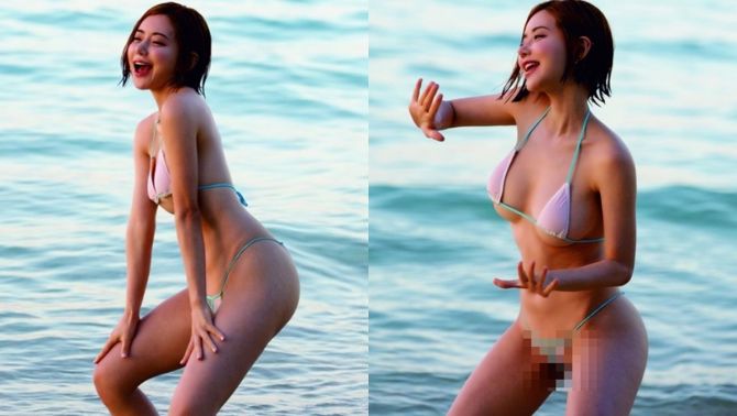 Nữ DJ xinh đẹp diện bikini nhỏ xíu, để lộ vùng nhạy cảm căng mọng khiến CĐM 'ngượng chín mặt'