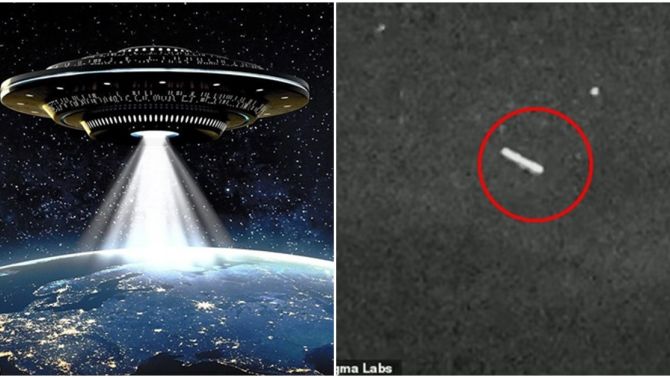 Bí ẩn UFO hình trụ sáng rực được người dân phát hiện trên bầu trời và biến mất sau 1 dãy núi