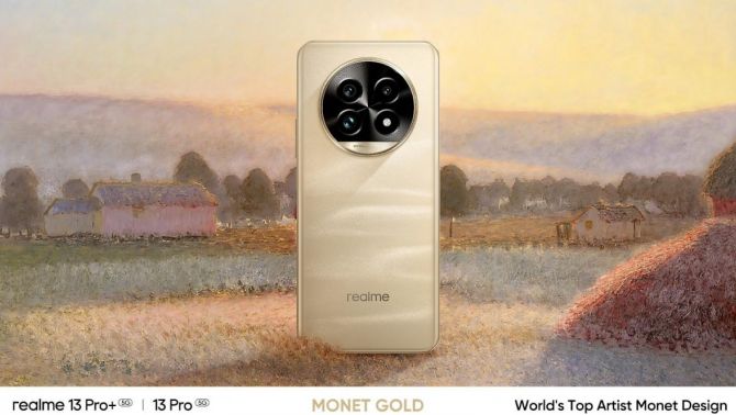 Bộ đôi Realme 13 Pro và Realme 13 Pro+ lộ diện thiết kế tuyệt đẹp, lấy cảm hứng từ tranh của Claude Monet