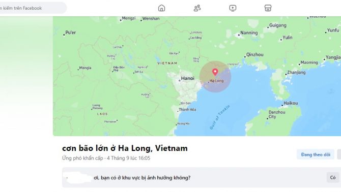 Sử dụng công cụ Ứng phó khẩn cấp trên Facebook, đánh dấu an toàn, kêu gọi sự giúp đỡ sau bão