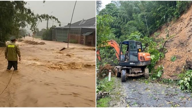 Xe khách chở 20 người ở Cao Bằng bị đất đá vùi lấp, mất liên lạc với toàn bộ