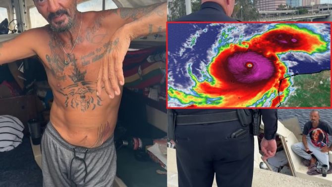 Người đàn ông 'cứng đầu nhất nước Mỹ' quyết ở lì trên thuyền 'đối đầu' với bão Milton, phớt lờ cả yêu cầu của cảnh sát