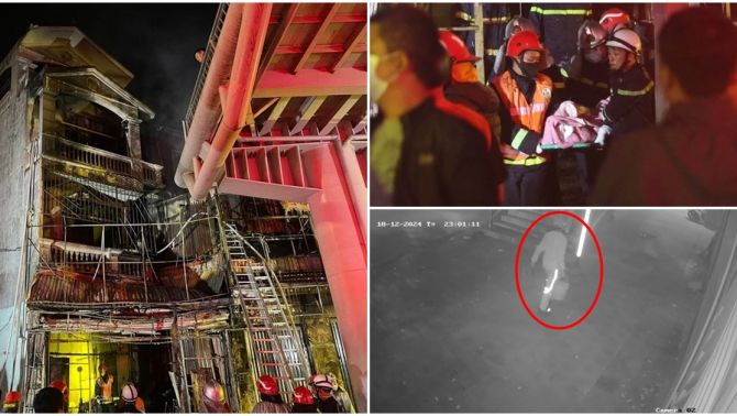 Lạnh người clip ghi lại cảnh người đàn ông cầm can xăng phóng hỏa quán cà phê ở đường Phạm Văn Đồng