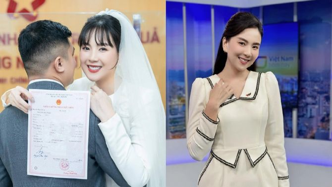 MC Mai Ngọc chính thức công khai ảnh đăng ký kết hôn, diện mạo của chồng thứ hai gây chú ý
