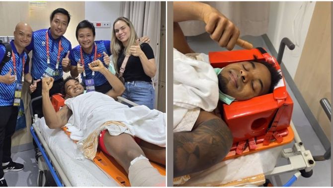 Vợ tiền đạo Nguyễn Xuân Son tâm sự đầy bất ngờ sau tai nạn gãy xương ống chân của chồng