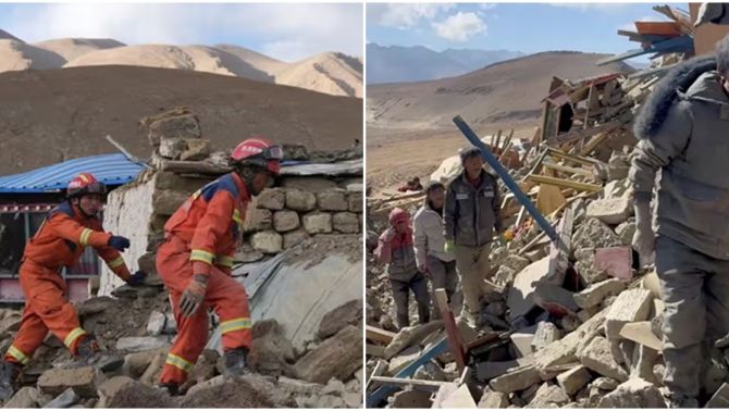 Cấp bách tìm kiếm những người sống sót sau trận động đất khiến 126 người thiệt mạng ở Tây Tạng