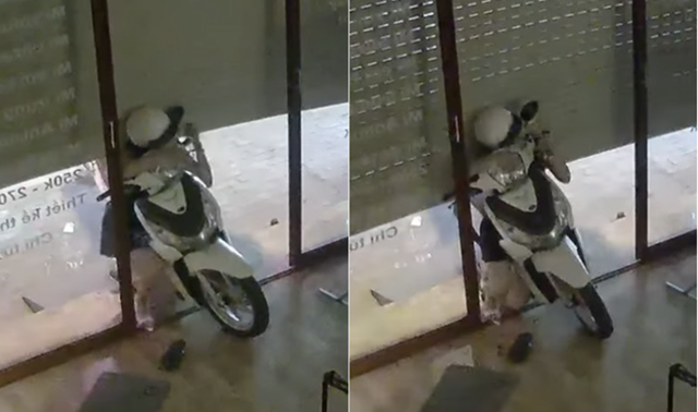 40 giây kinh hoàng khi bị cửa cuốn ghì cổ, cô gái thoát chết trong gang tấc