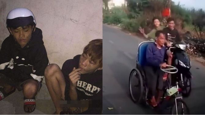 Chân dung 2 thanh niên tát vào đầu người tàn tật rồi cười cợt, gia đình nạn nhân phẫn nộ lên tiếng