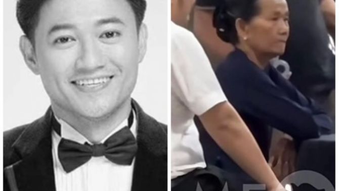 Không kìm được nước mắt trước hình ảnh mẹ diễn viên Quý Bình tiều tụy tại tang lễ của con trai