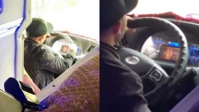 CĐM bức xúc trước hành động vừa lái xe vừa chơi game của tài xế xe khách ở Hà Tĩnh