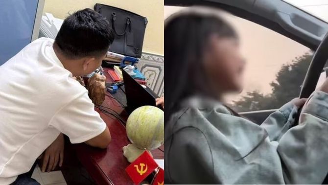Lời khai bất ngờ của người bố cho con gái 6 tuổi cầm lái ô tô 50 – 60km/h, hé lộ mức phạt cực nặng