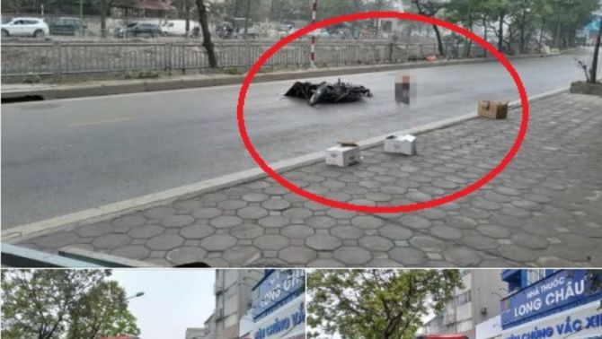 Nóng tại Hoàng Mai - Hà Nội: Xe khách và xe máy đâm vào nhau, một người phụ nữ tử vong tại chỗ