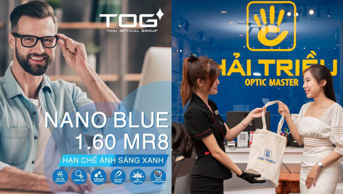 Tròng kính chống ánh sáng xanh cao cấp: Bảo hành 1 năm, đủ loại