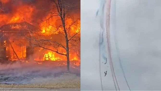 Máy bay rơi xuống khu dân cư như ‘quả cầu lửa’, không hành khách nào còn sống sót