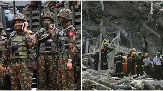 Phe đối lập tố quân đội Myanmar vẫn ném bom vào nhiều thị trấn dù khủng hoảng động đất đang bao trùm đất nước