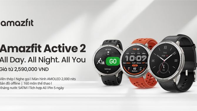 Ra mắt Amazfit Active 2 - Đồng hồ thông minh GPS cùng bạn yêu bản thân