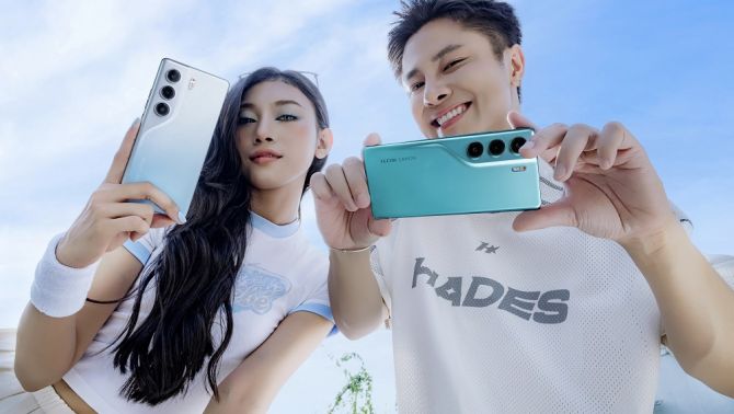 TECNO CAMON 40 - 40 PRO NỔI BẬT PHÂN KHÚC 5 TRIỆU: THIẾT KẾ SIÊU MỎNG, CAMERA SONY LYT - 700C 50 MP,  AI  ĐA NHIỆM