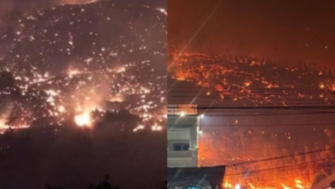 Nóng tại Quảng Ninh: Cháy dữ dội trong đêm, rất khó để khống chế trong tình hình hiện tại