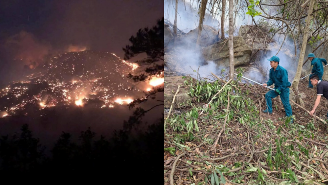 Hé lộ nguyên nhân cháy rừng ở Bình Liêu, Quảng Ninh, hàng trăm người căng mình dập lửa trong đêm