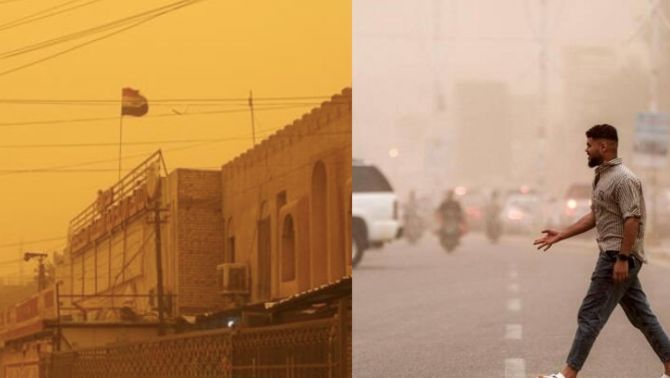 Xuất hiện cơn bão cát khiến thành phố bao trùm bởi màu da cam, người dân nhập viện vì mắc bệnh về hô hấp