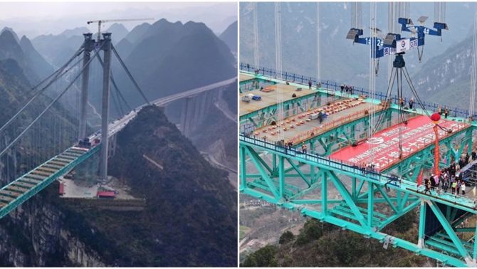 Trung Quốc phá kỉ lục với cây cầu cao nhất thế giới: Nặng gấp 3 lần tháp Eiffel, thời gian di chuyển 2h còn 1 phút