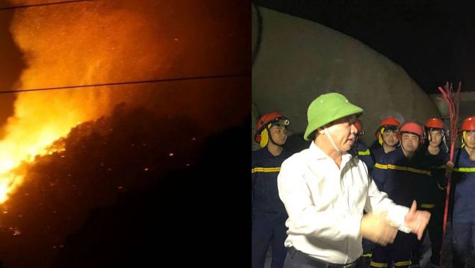 Xuyên đêm chữa cháy 'cứu' rừng ở Hà Nam, vẫn chưa thống kê được thiệt hại 