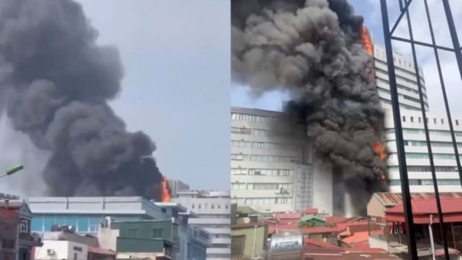 Vụ cháy tại Thái Hà chiều nay: Nghi vấn còn người bị kẹt trong thang máy