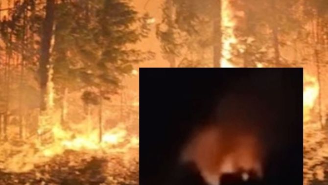 Cháy lớn kèm theo khói dày đặc ngay trong đêm tại Vườn quốc gia Ba Vì - Hà Nội 