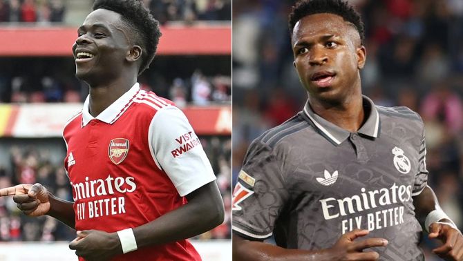 Cay cú vì thua Arsenal, Real Madrid kích hoạt thương vụ Bukayo Saka để thay Vinicius với giá khó tin