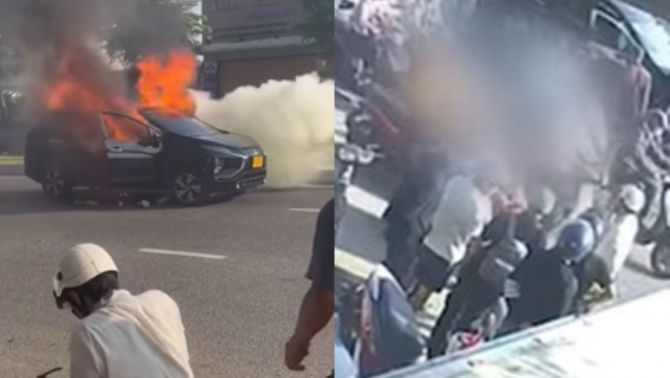 Vụ đôi nam nữ chết trong chiếc ô tô cháy giữa đường tại Đà Nẵng: Camera hé lộ tình tiết gây án