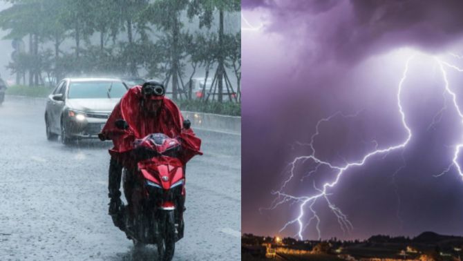 Miền Bắc hứng chịu hơn 23.000 cú sét dội xuống trong đêm qua và sáng nay