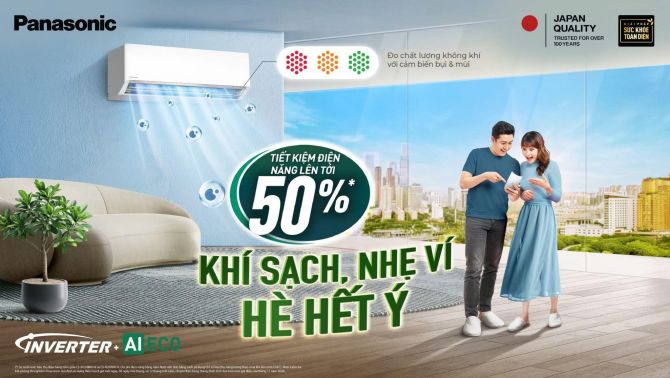 Điều hòa Panasonic XU 2025: Cảnh báo chất lượng không khí, tiết kiệm đến 50% tiền điện